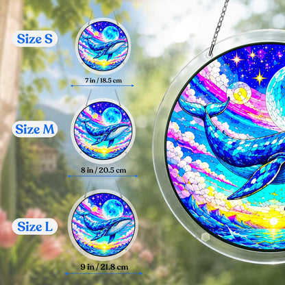 Acrylic Jigsaw Puzzle Suncatcher - Cosmic Whale