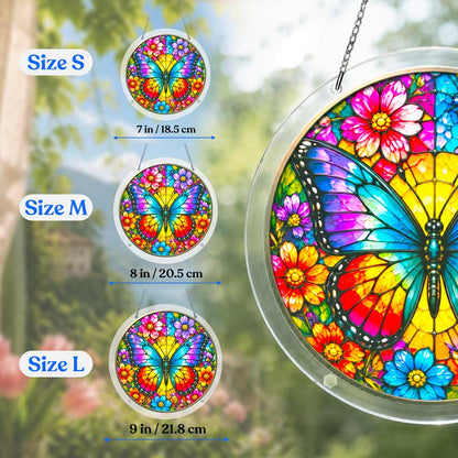 Acrylic Jigsaw Puzzle Suncatcher - Rainbow Butterfly