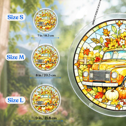 Acrylic Jigsaw Puzzle Suncatcher - Harvest Truck