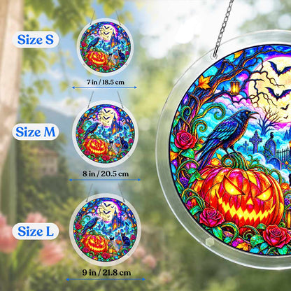 Acrylic Jigsaw Puzzle Suncatcher - Raven Graveyard