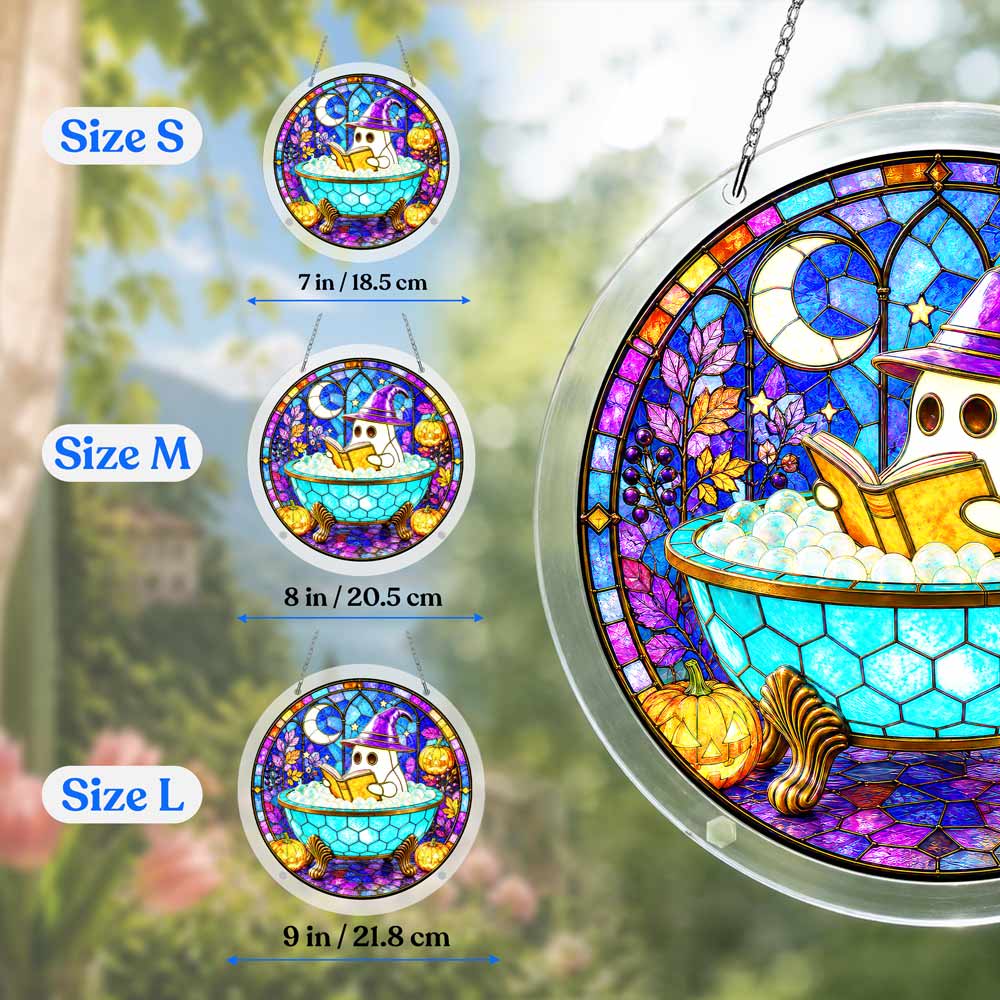 Acrylic Jigsaw Puzzle Suncatcher - Bathing Ghost