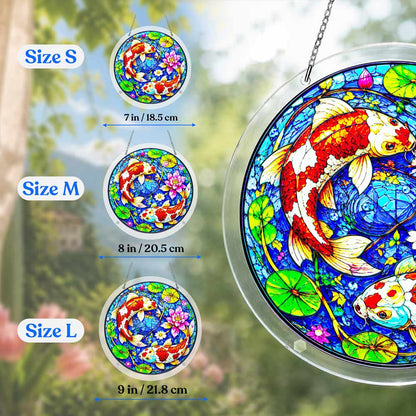 Acrylic Jigsaw Puzzle Suncatcher - Koi Yin Yang
