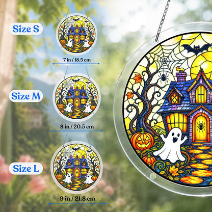 Acrylic Jigsaw Puzzle Suncatcher - Ghost Cottage