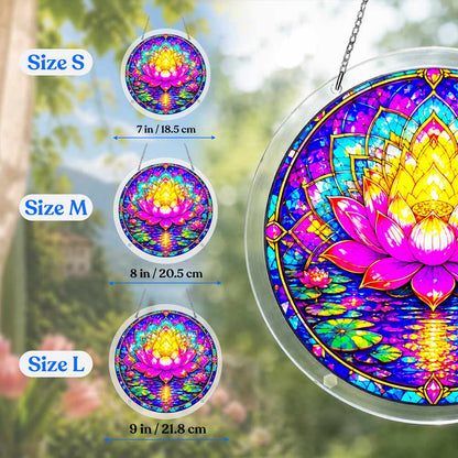 Acrylic Jigsaw Puzzle Suncatcher - Glowing Lotus