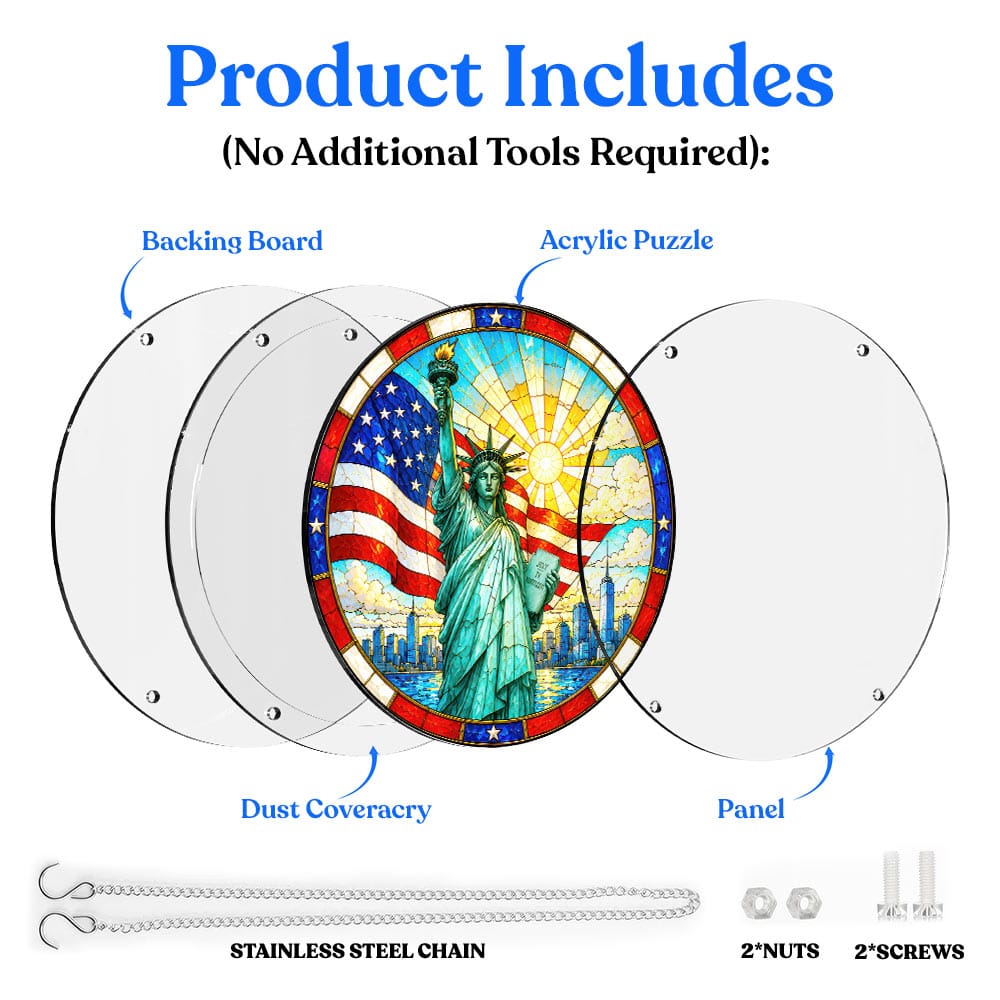 Acrylic Jigsaw Puzzle Suncatcher - Freedom's Beacon
