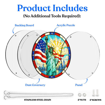 Acrylic Jigsaw Puzzle Suncatcher - Freedom's Beacon