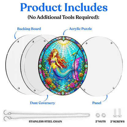 Acrylic Jigsaw Puzzle Suncatcher - Mermaid Beauty