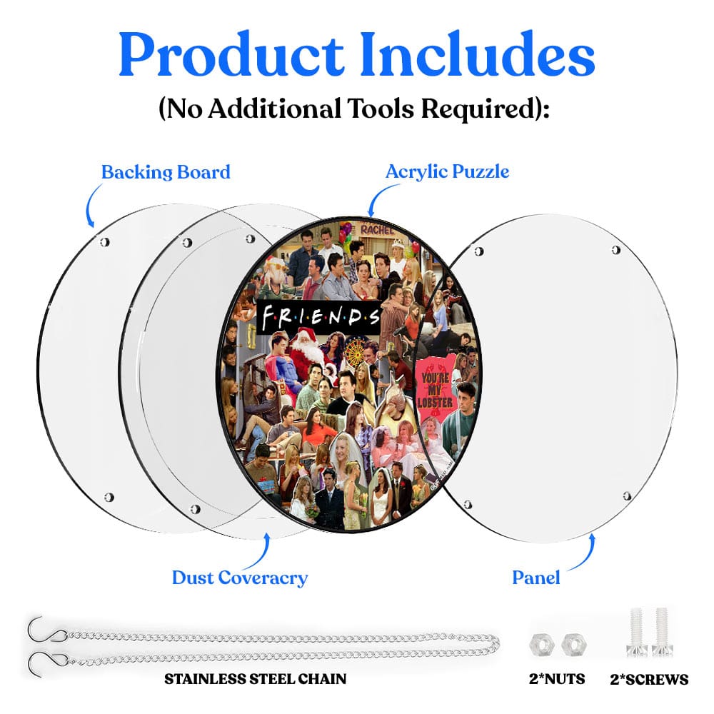 Acrylic Jigsaw Puzzle Acrylic Jigsaw Puzzle Suncatcher - Friends Iconic Moments