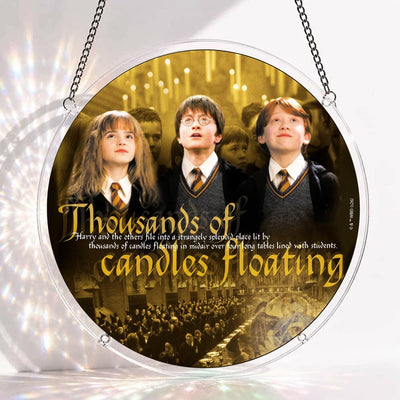 Acrylic Jigsaw Puzzle S - (7 inch) Acrylic Jigsaw Puzzle Suncatcher - Floating Candles