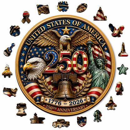 🔥Last Day 🔥 Anniversary Glory - Wooden Jigsaw Puzzle
