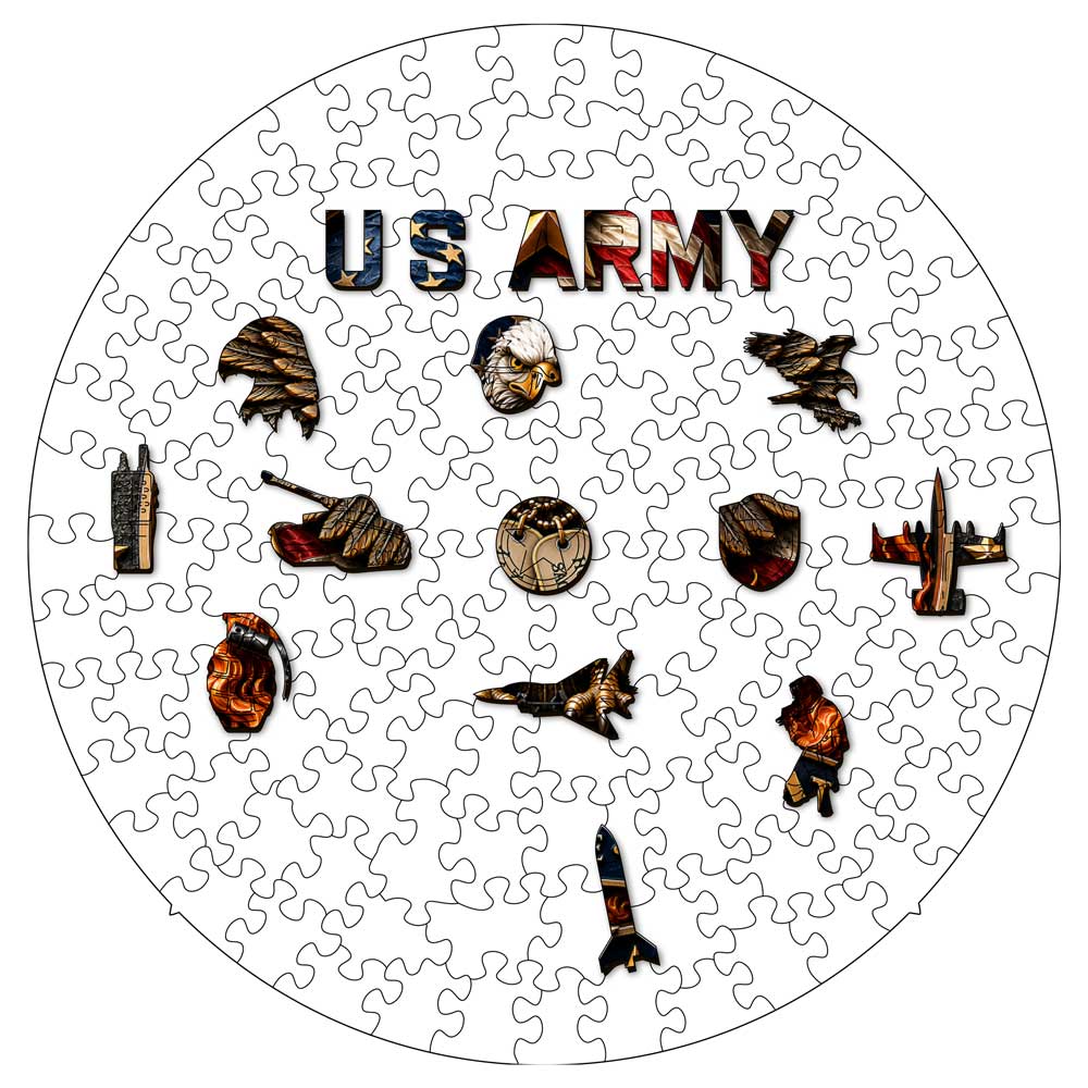 🔥Last Day 🔥250 Years of Freedom Veteran Tribute Coin - Wooden Jigsaw Puzzle