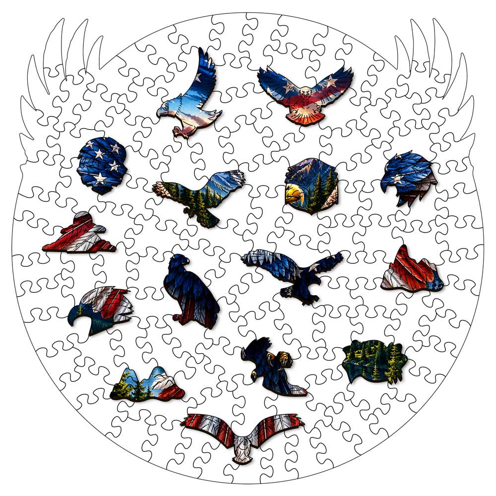 Liberty Eagle - Wooden Jigsaw Puzzle