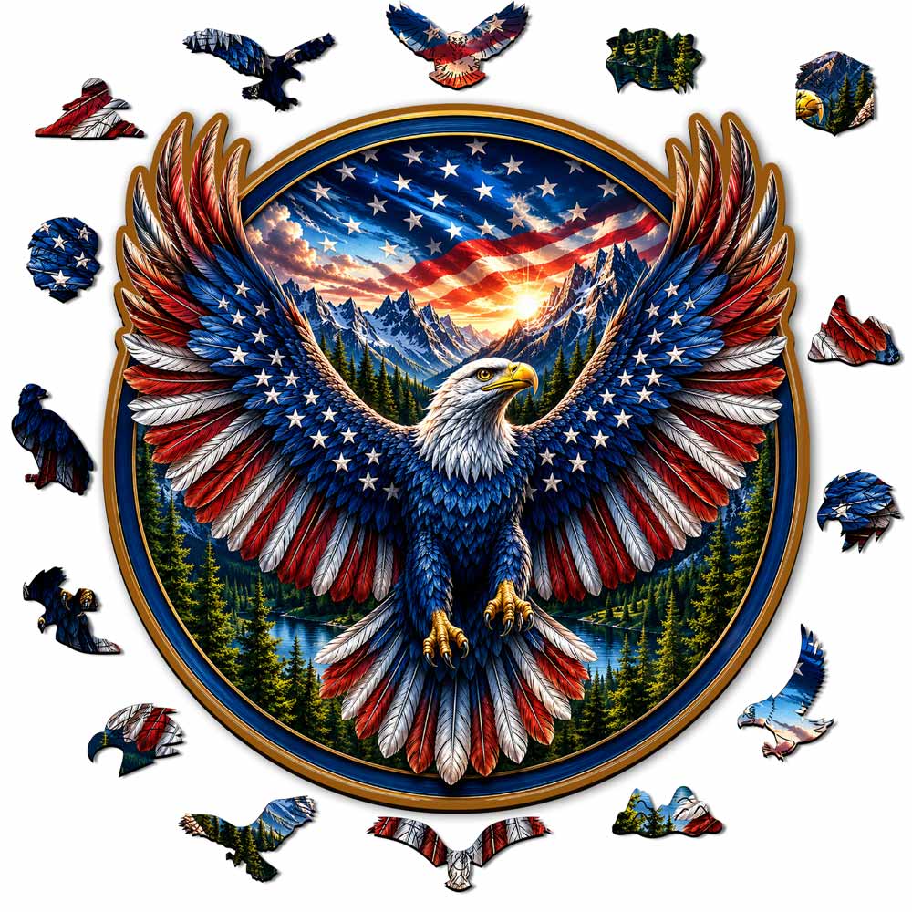 Liberty Eagle - Wooden Jigsaw Puzzle