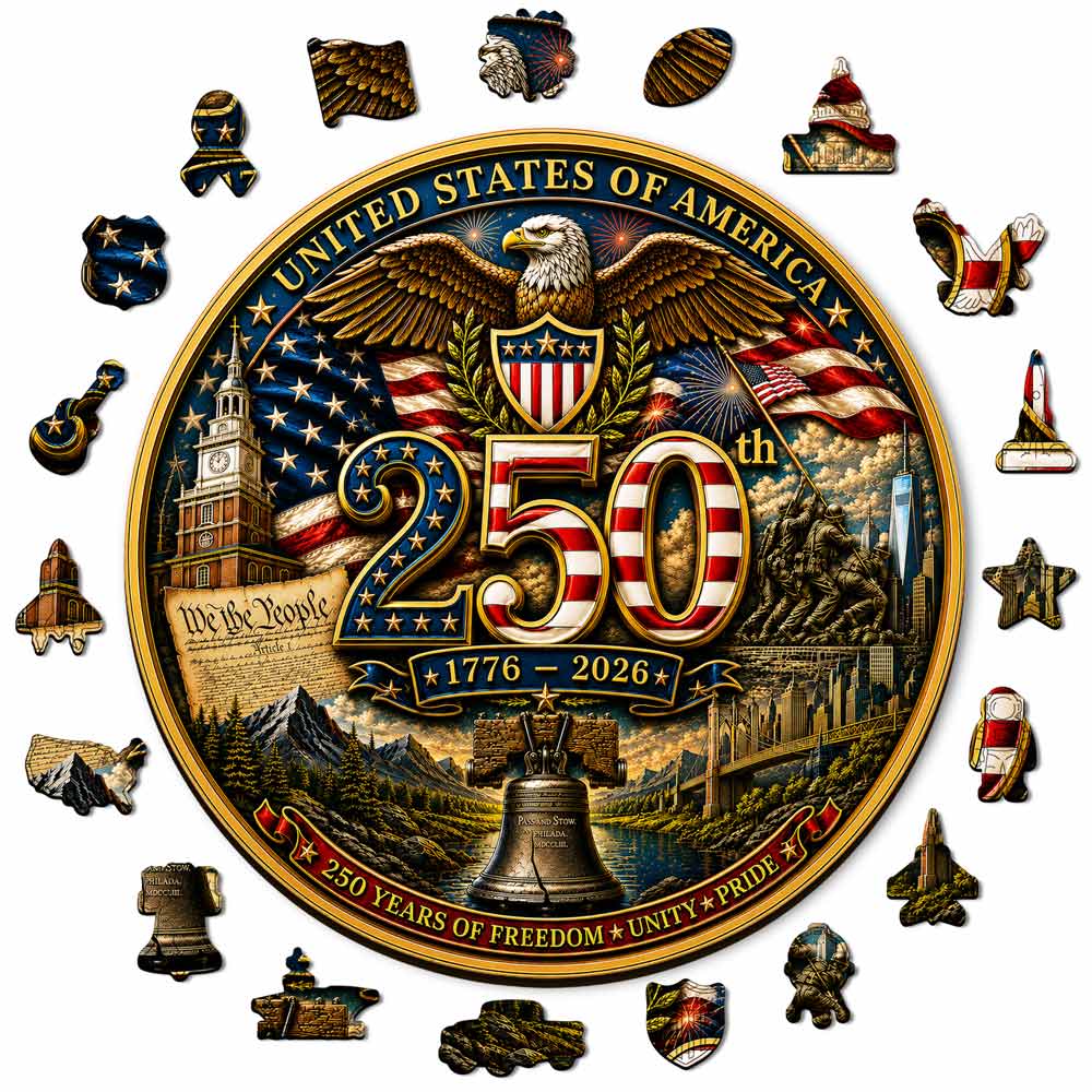 🔥Limited Edition🔥 Patriotic Legacy - Wooden Jigsaw Puzzle
