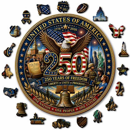 🔥Limited Edition🔥 Liberty Heritage - Wooden Jigsaw Puzzle