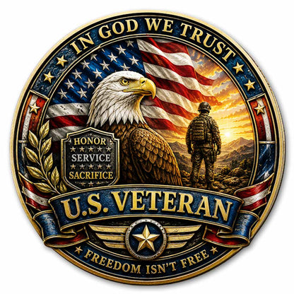 🔥Limited Edition🔥 Only 31 Left! Veteran Tribute Coin - Wooden Jigsaw Puzzle