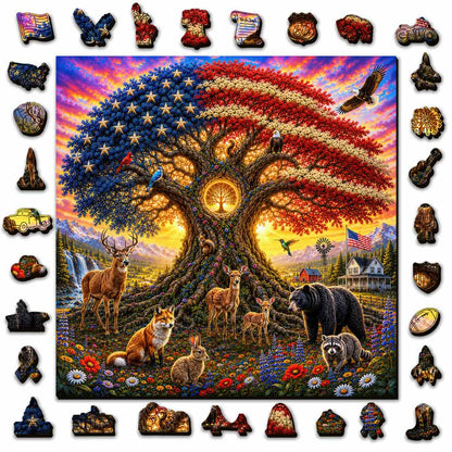 🔥Last Day🔥 Only 10 Left! American Heartland - Wooden Jigsaw Puzzle