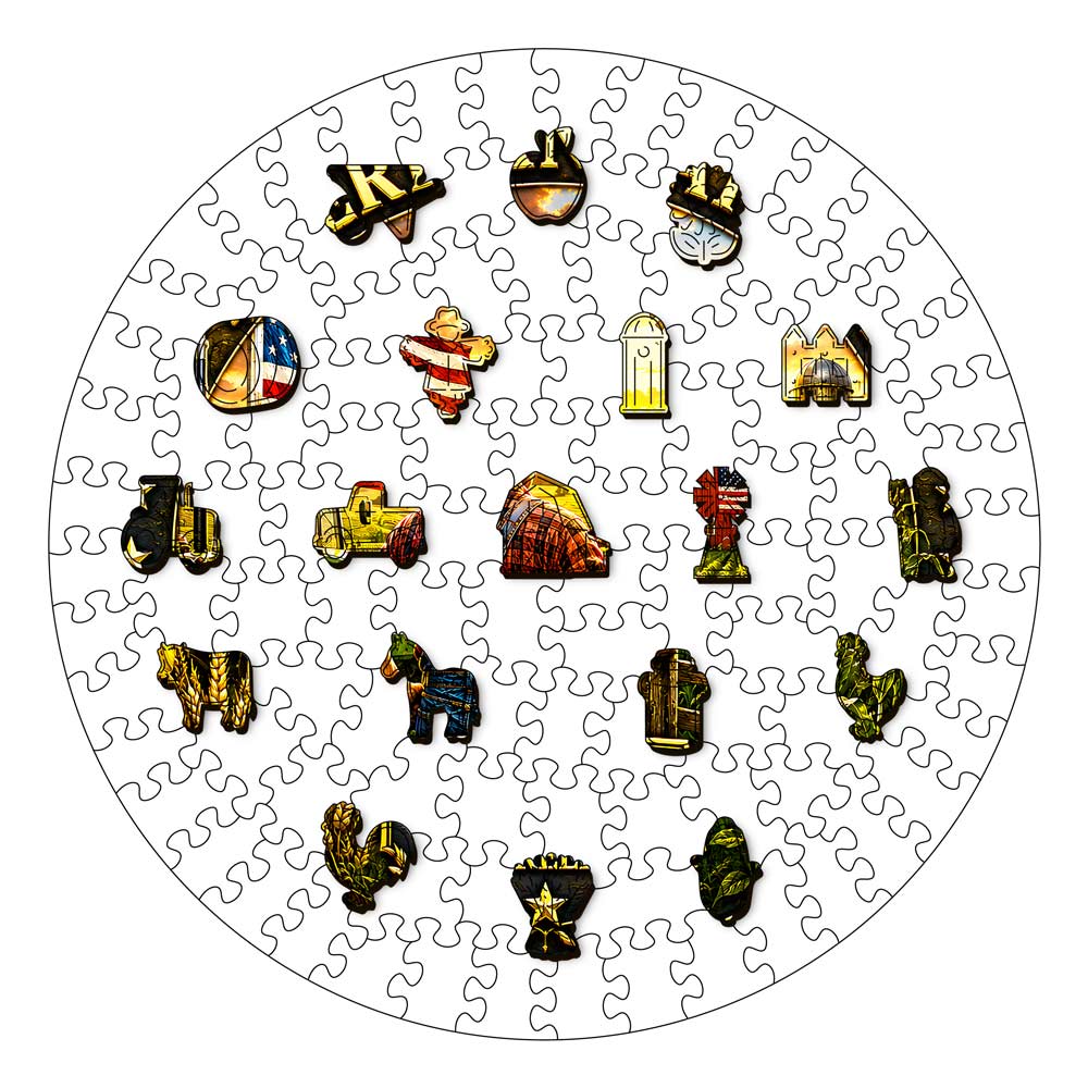 Animal Jigsaw Puzzle > Wooden Jigsaw Puzzle > Jigsaw Puzzle American Farmer - Wooden Jigsaw Puzzle