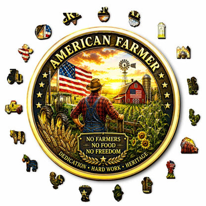 Animal Jigsaw Puzzle > Wooden Jigsaw Puzzle > Jigsaw Puzzle American Farmer - Wooden Jigsaw Puzzle
