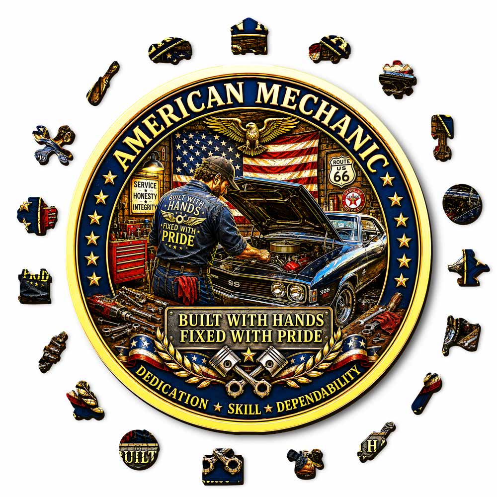 Animal Jigsaw Puzzle > Wooden Jigsaw Puzzle > Jigsaw Puzzle American Mechanic - Wooden Jigsaw Puzzle