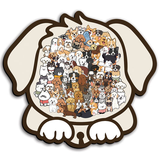 Dog Shaped - Wooden Jigsaw Puzzle