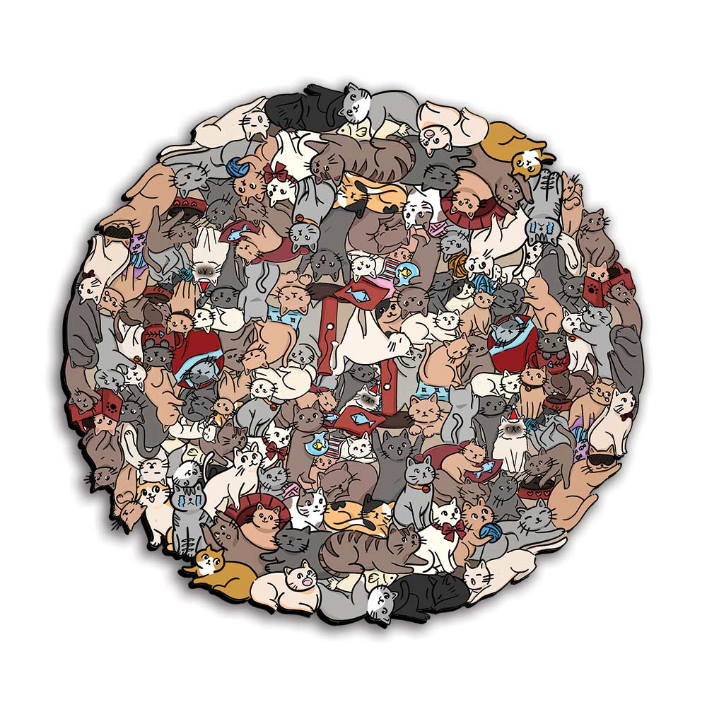 Cat Shaped - Wooden Jigsaw Puzzle