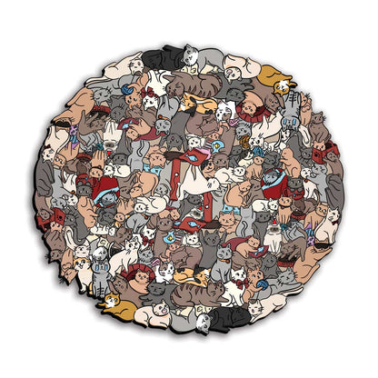 Cat Shaped - Wooden Jigsaw Puzzle