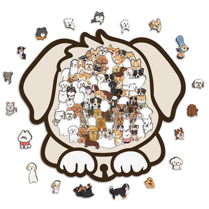 Dog Shaped - Wooden Jigsaw Puzzle