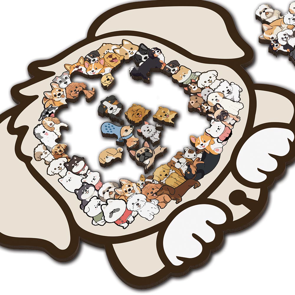 Dog Shaped - Wooden Jigsaw Puzzle