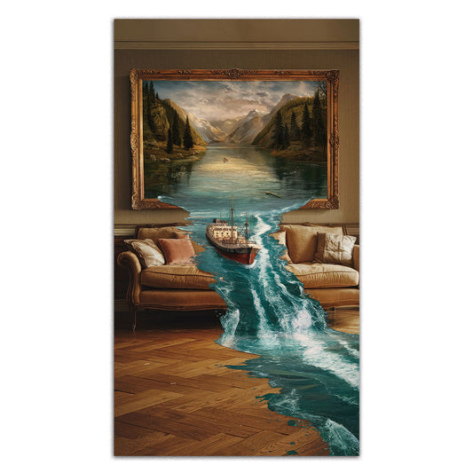 Flowing Ship Art - Wooden Jigsaw Puzzle