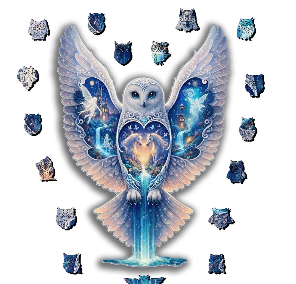 Owl Nightshine - Wooden Jigsaw Puzzle