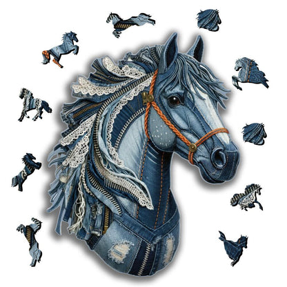 Jeans Horse - Wooden Jigsaw Puzzle