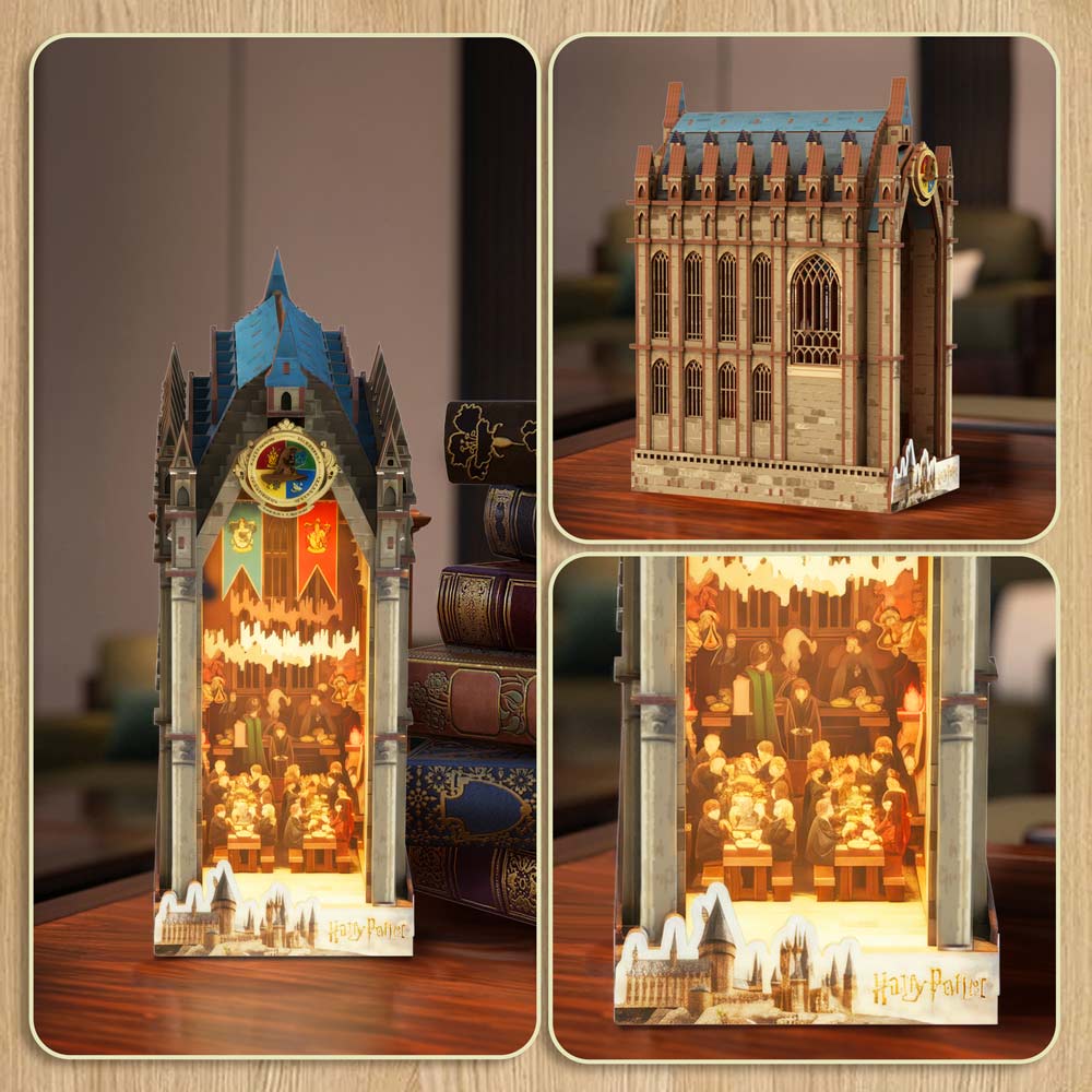 Book Nook Kits 534 Pieces | 19.3×10.9×26.9cm (7.6" x 4.3" x 10.6") The Great Hall - DIY Book Nook Kit