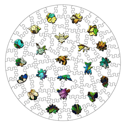 Wooden Jigsaw Puzzles Bee Blossom - Stained Glass Jigsaw Puzzle