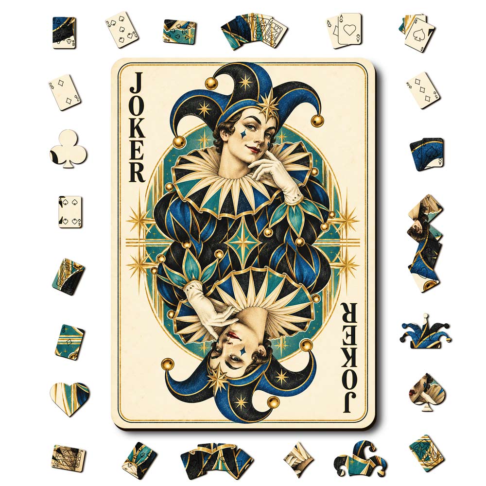 Black Joker - Wooden Jigsaw Puzzle