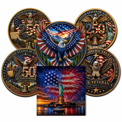 🔥Limited Edition🔥6-Pack 250 Years of Freedom Anniversary - Wooden Jigsaw Puzzle Set
