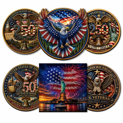 🔥Limited Edition🔥6-Pack 250 Years of Freedom Anniversary - Wooden Jigsaw Puzzle Set