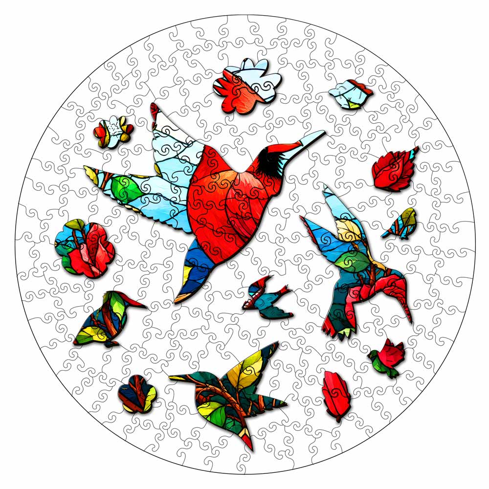 Cardinal Rose - Stained Glass Jigsaw Puzzle
