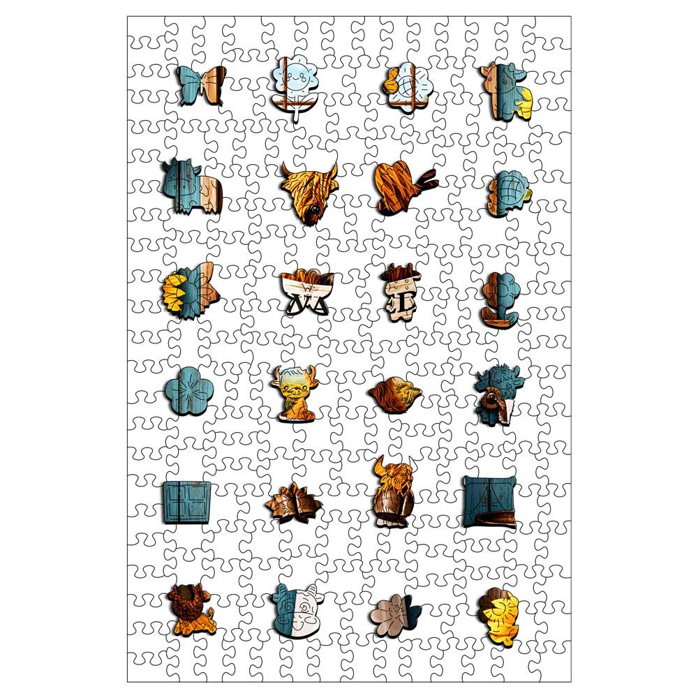 Highland Cow - Wooden Jigsaw Puzzle