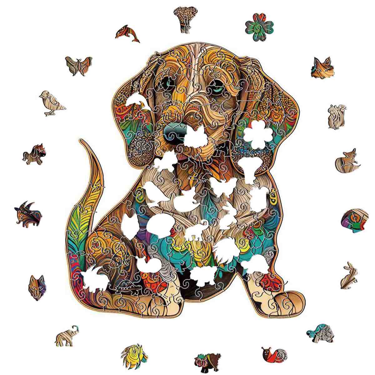 Dachshund Dog - Wooden Jigsaw Puzzle