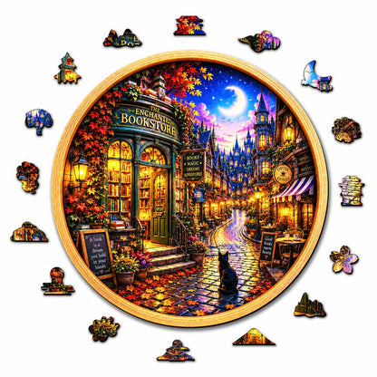 Enchanted Book Store - Wooden Jigsaw Puzzle