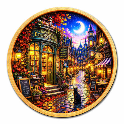 Enchanted Book Store - Wooden Jigsaw Puzzle