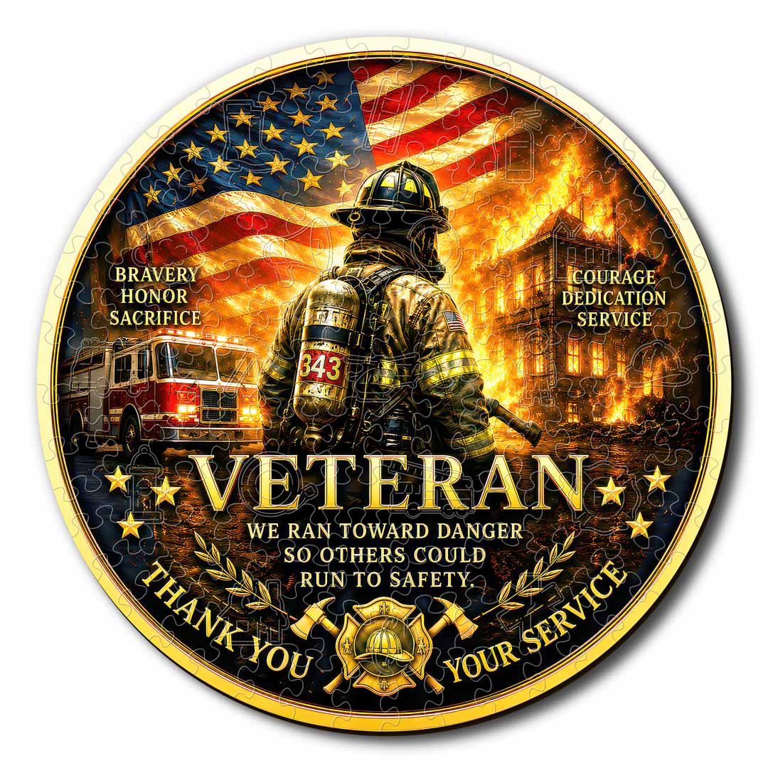 Animal Jigsaw Puzzle > Wooden Jigsaw Puzzle > Jigsaw Puzzle A5/Small Firefighter Valor - Wooden Jigsaw Puzzle