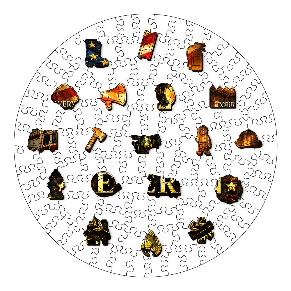 Animal Jigsaw Puzzle > Wooden Jigsaw Puzzle > Jigsaw Puzzle Firefighter Valor - Wooden Jigsaw Puzzle