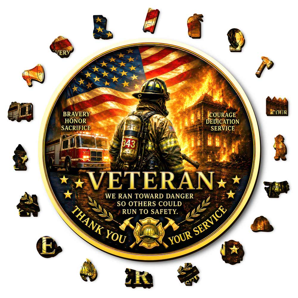 Animal Jigsaw Puzzle > Wooden Jigsaw Puzzle > Jigsaw Puzzle Firefighter Valor - Wooden Jigsaw Puzzle