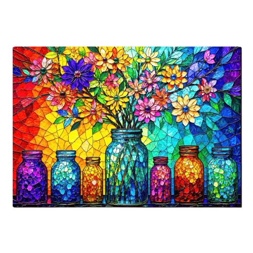 🔥Limited Edition🔥6-Pack - Stained Glass Jigsaw Puzzle Set