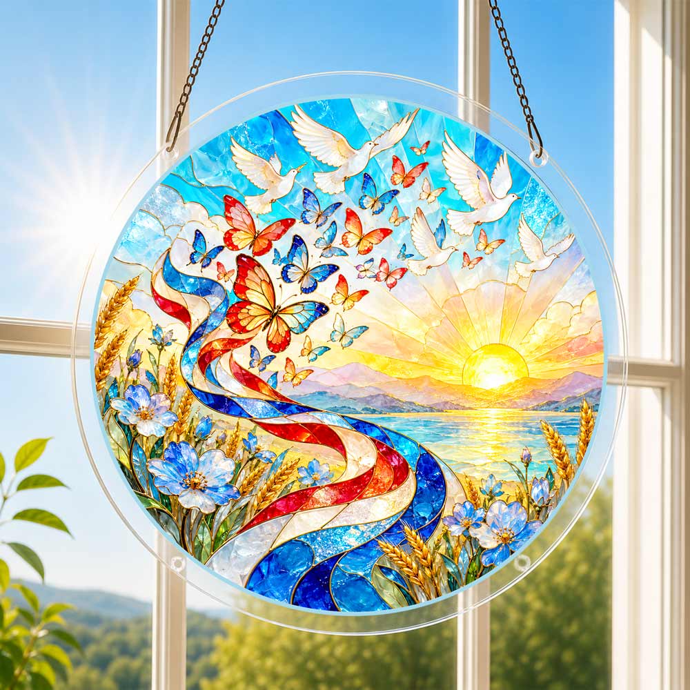 Acrylic Jigsaw Puzzle Suncatcher - Freedom Takes Flight