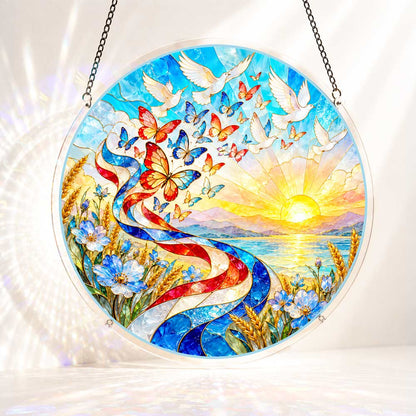 Acrylic Jigsaw Puzzle Suncatcher - Freedom Takes Flight