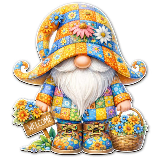 Floral Gnome - Wooden Jigsaw Puzzle