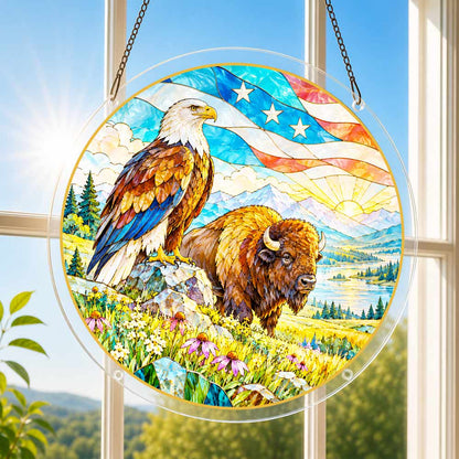 Acrylic Jigsaw Puzzle Suncatcher - Guardians of Freedom